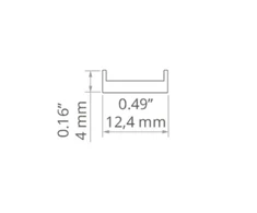 LED profilio dangtelis KA-11, matinis, 2m