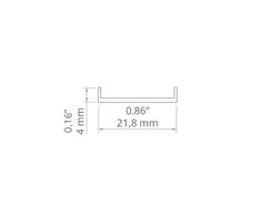 LED profilio dangtelis LIGER-22, matinis, 3m