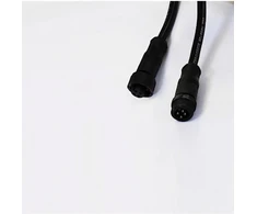 LED sieninio šviestuvo MALE-FEMALE jungtis, juoda, 24V, IP66, CNCTR7