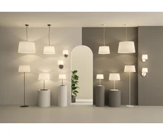 LED sieninis šviestuvas STILO, E27, baltas, su 3W 3000K LED skaitymo šviestuvėliu ir USB bei USB C jungtimis, A8202083BSP