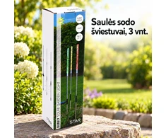 LED sodo šviestuvai, 3 vnt., geltona, žalia ir raudona