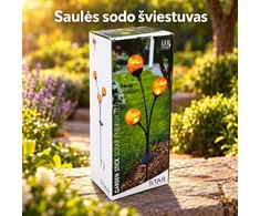 LED sodo šviestuvas su 3 dekostikliniais kamuoliukais