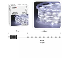 LED švieselių girlianda ant ritės 1000 LED, 100 m, šaltai balta