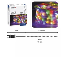 LED švieselių girlianda ant ritės 1000 LED, 100 m, multicolor