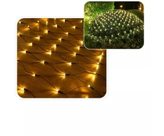LED švieselių užuolaida–tinklas 320 LED, 3x2 m, šiltai balta
