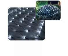 LED švieselių užuolaida–tinklas 320 LED, 3x2 m, šaltai balta