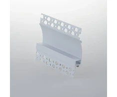 LED užglaistomas profilis su dangteliu ir užbaigimais TRIM, baltas, 2m