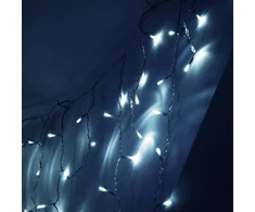 LED varveklių užuolaida, 500 LED, 20 m, šaltai balta
