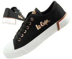 Lee Cooper moteriški stilingi juodi sportiniai bateliai iš audinio
