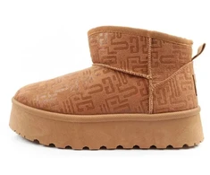 Lee Cooper moteriški žiemos sniego batai, madingi aulinukai su kailiu, rudi