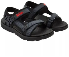 Lee Cooper vyriški vasaros paplūdimio sandalai su lipukais, šviesiai mėlyni, juodi