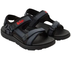 Lee Cooper vyriški vasaros paplūdimio sandalai su lipukais, šviesiai mėlyni, juodi