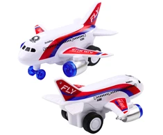 Lean Toys Žaislinis keleivinis lėktuvas su šviesomis ir garsais