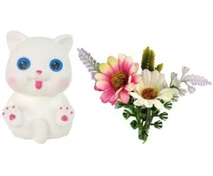 Lean Toys Lėlė Emily su ilgesniais plaukais ir baltu katinu