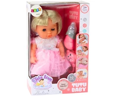 Lean Toys Lėlė su šviesiai rožine suknele