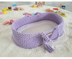 Lėlių nešynė boho stiliaus, medvilninė, violetinė