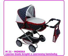 Lėlių vežimėlis vaikščiojimui su giliu stogeliu MONIKA