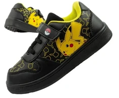 Lengvi „Leomil“ vaikiški sportiniai bateliai „Pokemon“, užsegami „velcro“ dirželiais, juodos spalvos