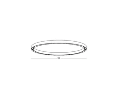 Lenktas paviršinis/pakabinamas magnetinės sistemos ZAMBELIS MAGNETIC bėgelis - žiedas, 48V, juodas, 90cm, 22271