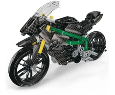 Lenktyninio motociklo konstruktorius, 656 dalys, juodas