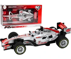 Lean Toys Mašinėlė Racer Sports Car With 1:9 Drive Sidabrinis Sounds