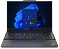 Lenovo ThinkPad E16 Gen 2 Ryzen 5 7535U 16" WUXGA IPS 300nitų AG 8GB DDR5 SSD256 660M apšviečiama klaviatūra, pirštų atspaudų skaitytuvas, 1080p kamera, 47Wh, W11Pro, juodas (PERPAKUOTAS), 2 metų garantija