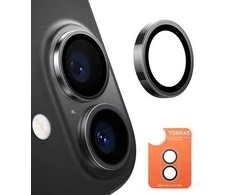 Torras Lensguard Camera Glass for iPhone 16/16 Plus (Juodas)