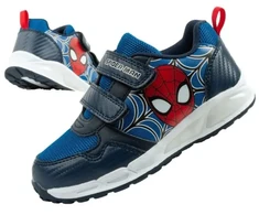 Leomil vaikiški lengvi Spiderman sportiniai bateliai su lipukais, juodos ir mėlynos spalvos