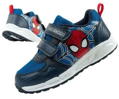 Leomil vaikiški lengvi Spiderman sportiniai bateliai su lipukais, juodos ir mėlynos spalvos