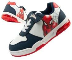 Leomil vaikiški sportiniai bateliai Spiderman lengvi su LED lemputėmis ir velcro užsegimu, balti