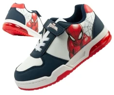 Leomil vaikiški sportiniai bateliai Spiderman lengvi su LED lemputėmis ir velcro užsegimu, balti