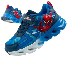 Leomil vaikiški sportiniai bateliai Spiderman lengvi su „velcro“ užsegimu ir LED lemputėmis, mėlyni