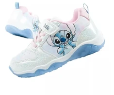 Leomil vaikiški sportiniai kedai su lipukais ir LED švieselėmis, mėlyni, Stitch