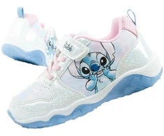 Leomil vaikiški sportiniai kedai su lipukais ir LED švieselėmis, mėlyni, Stitch