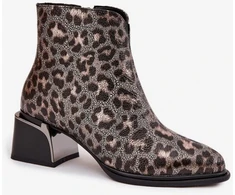 Leopardo rašto aulinukai su kulnu Step in style