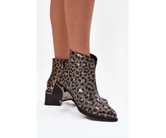 Leopardo rašto aulinukai su kulnu Step in style