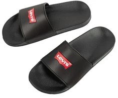 Levi's moteriškos sportinės šlepetės patogios madingos juodos