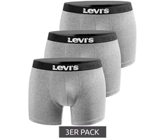 Levi's Vyriški 3 vnt. pakuotė Pilki Medvilniniai Bokseriai