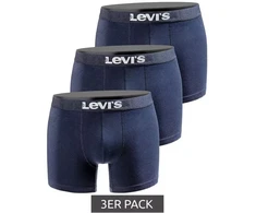 Levi's Vyriški bokseriai, 3 vnt., tamsiai mėlynos spalvos, medvilniniai