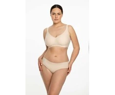 Liemenėlė smėlio spalvos be lankelių komfortui Jelly Bra