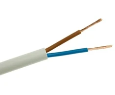 Lietkabelis OMY kabelis 2x0.5mm2 (baltas, 100m)