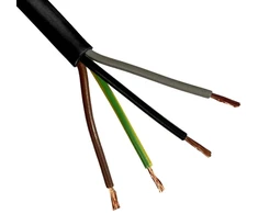 Lietkabelis OMY kabelis BVV-LL 4x1.5mm2 (juodas, 100m)