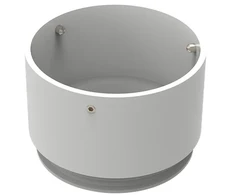 Linijinės sistemos PIPE montavimo elementas, baltas, 1TUB0033B