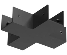 Linijinės sistemos XFORT bėgelio X formos sujungimas, juodas, FRT01XC SBK