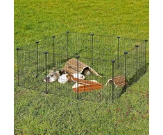 lionto triušių aptvaras iš metalo 144 × 74 × 46 cm, juodas, PF00199