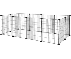 lionto triušių aptvaras iš metalo 144 × 74 × 46 cm, juodas, PF00199