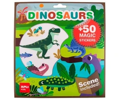Lipdukų žaidimas su plakatu – Dinozaurai