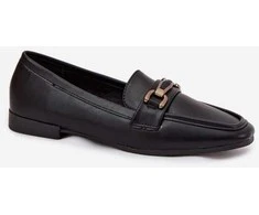 Loaferiai moteriški juodi eko oda Step in Style