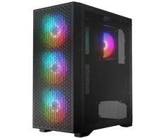 Ausinės LOGIC DART PRO ARGB MIDI USB TYPE-C kompiuterio korpusas, juodas
