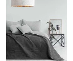 Lovatiesė dygsniuota plona pilka 170x270 cm